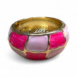 pink and gold clamp bracelet